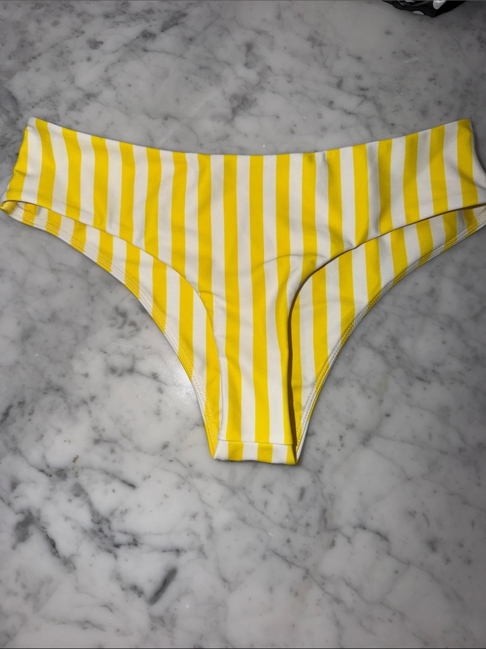 Mikoh Yellow and White Striped Bikini Bottom